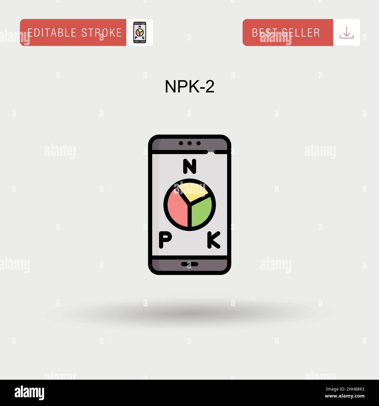 Npk-2 Simple vector icon. Stock Vector