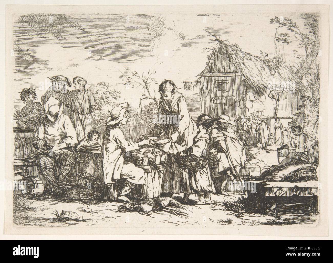 Village Market Place (Le Marché de village) 18th century Jean-Baptiste