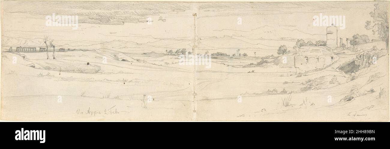View of the Appian Way 1866 August Leopold Venus German. View of the ...