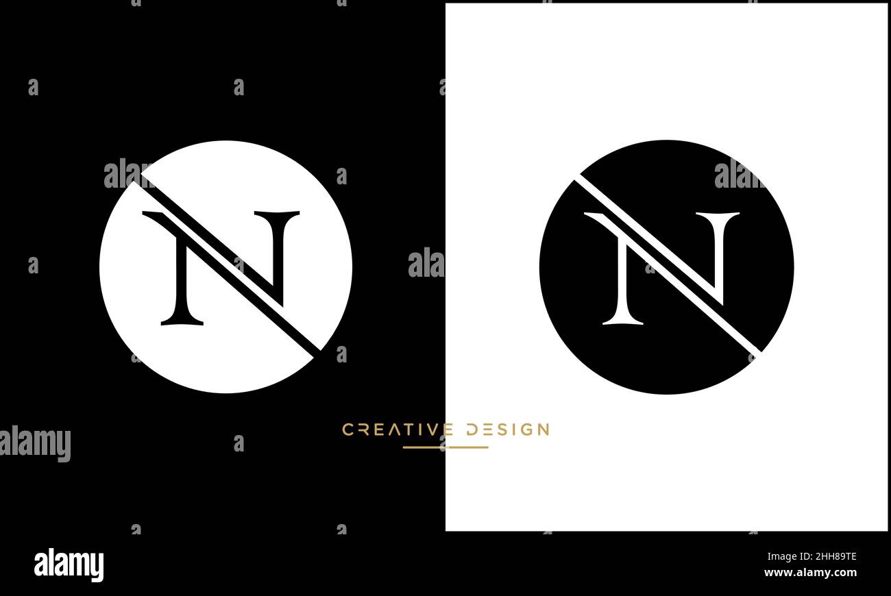 NV, VN Alphabet Letters Abstract Logo Monogram Stock Vector
