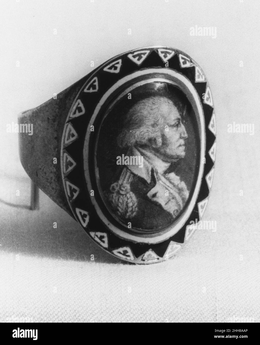 Mourning Ring 1800. Mourning Ring. 1800. Gold, enamel Stock Photo