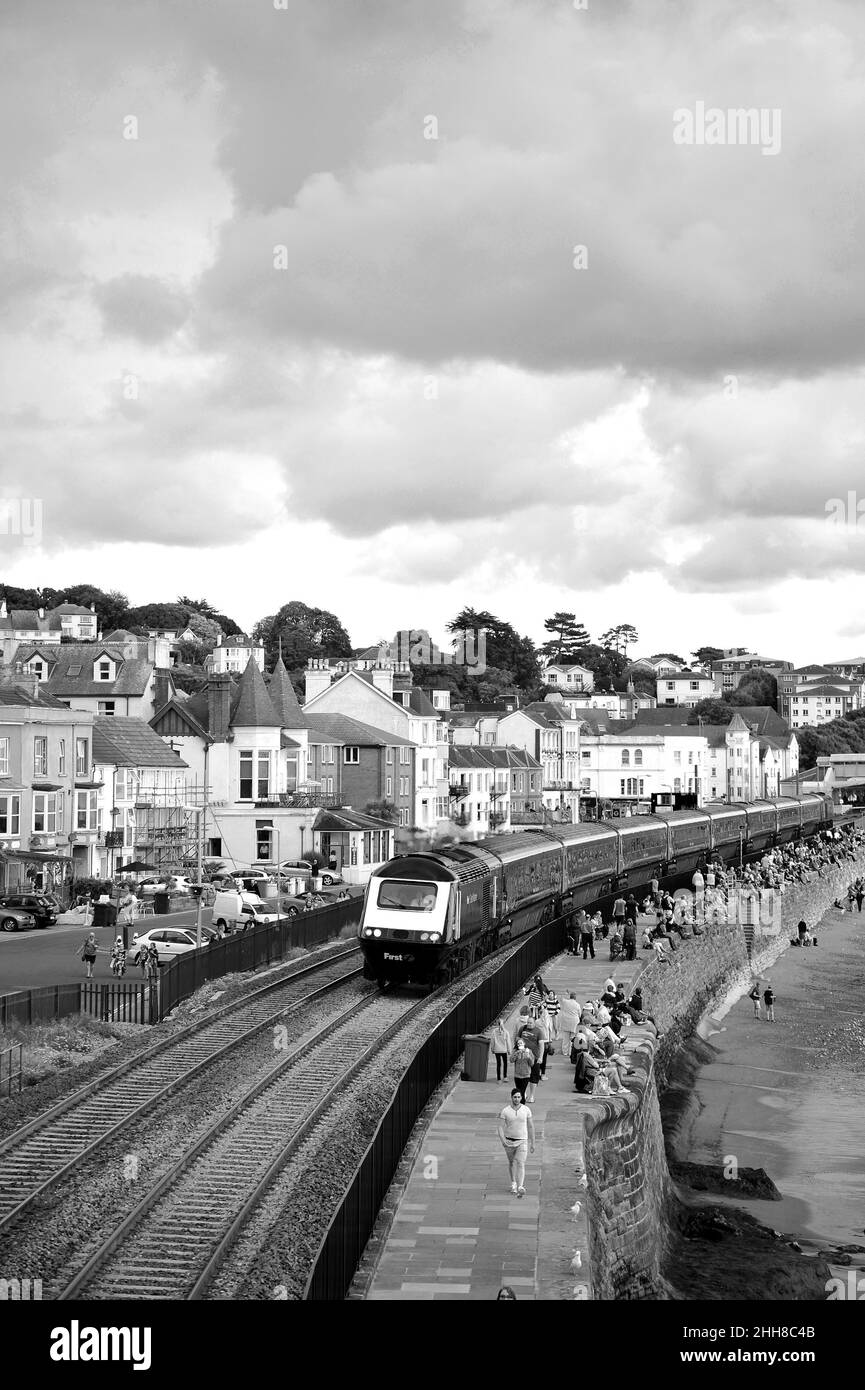 West bound H.S.T. at Dawlish Stock Photo Alamy