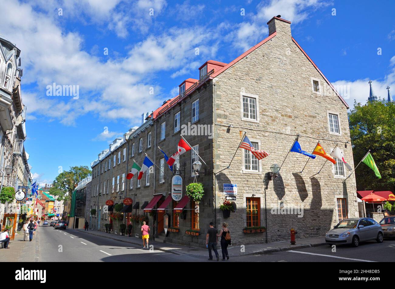 Historic French style commercial building at 73 Rue SaintLouis Street