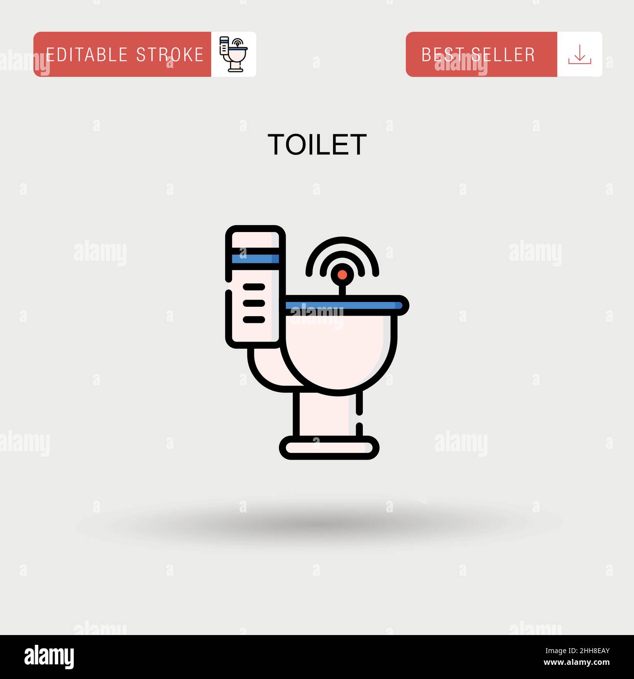 Toilet Simple vector icon. Stock Vector
