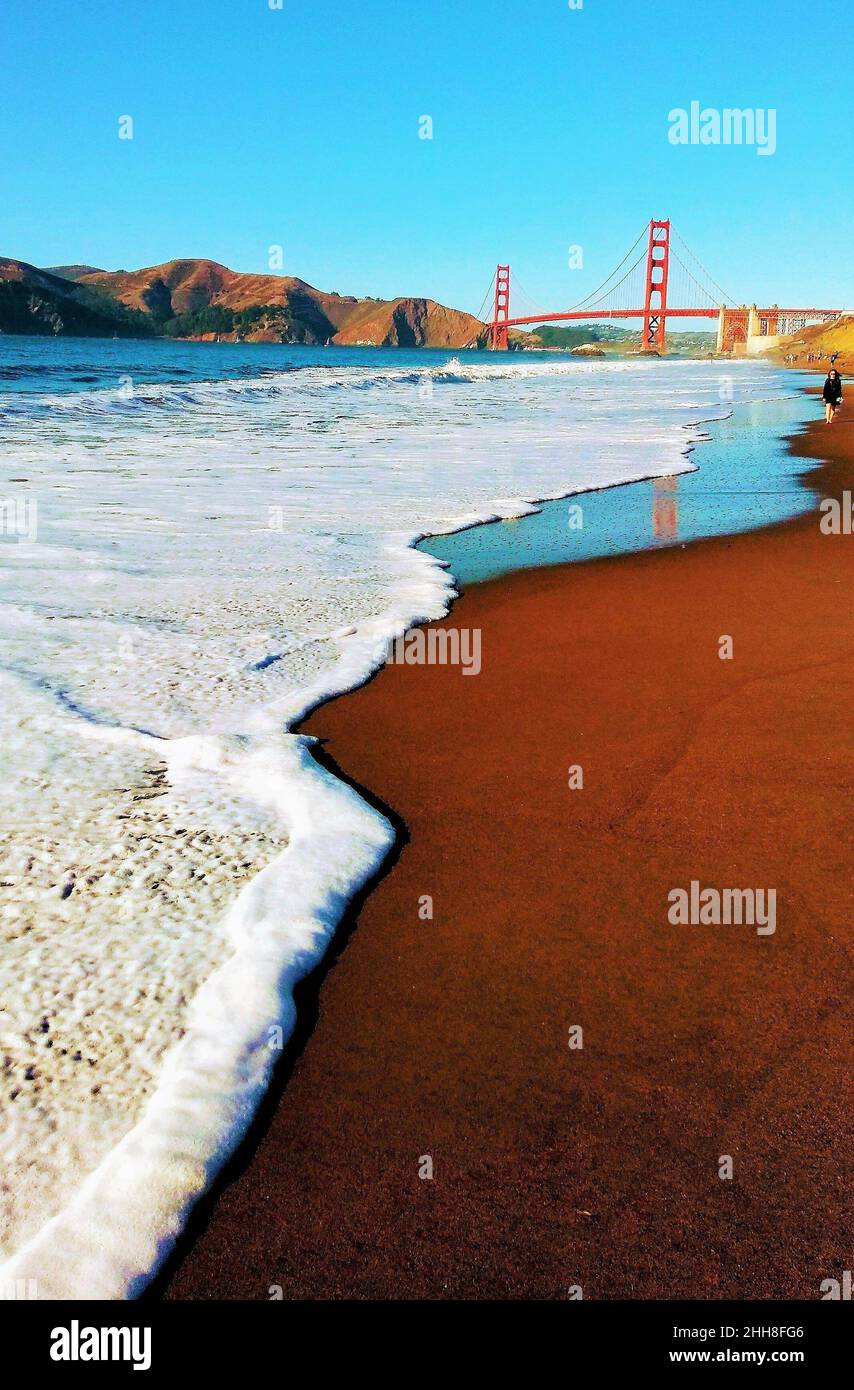 Golden Gate Bridge from Baker Beach Stock Photo Alamy