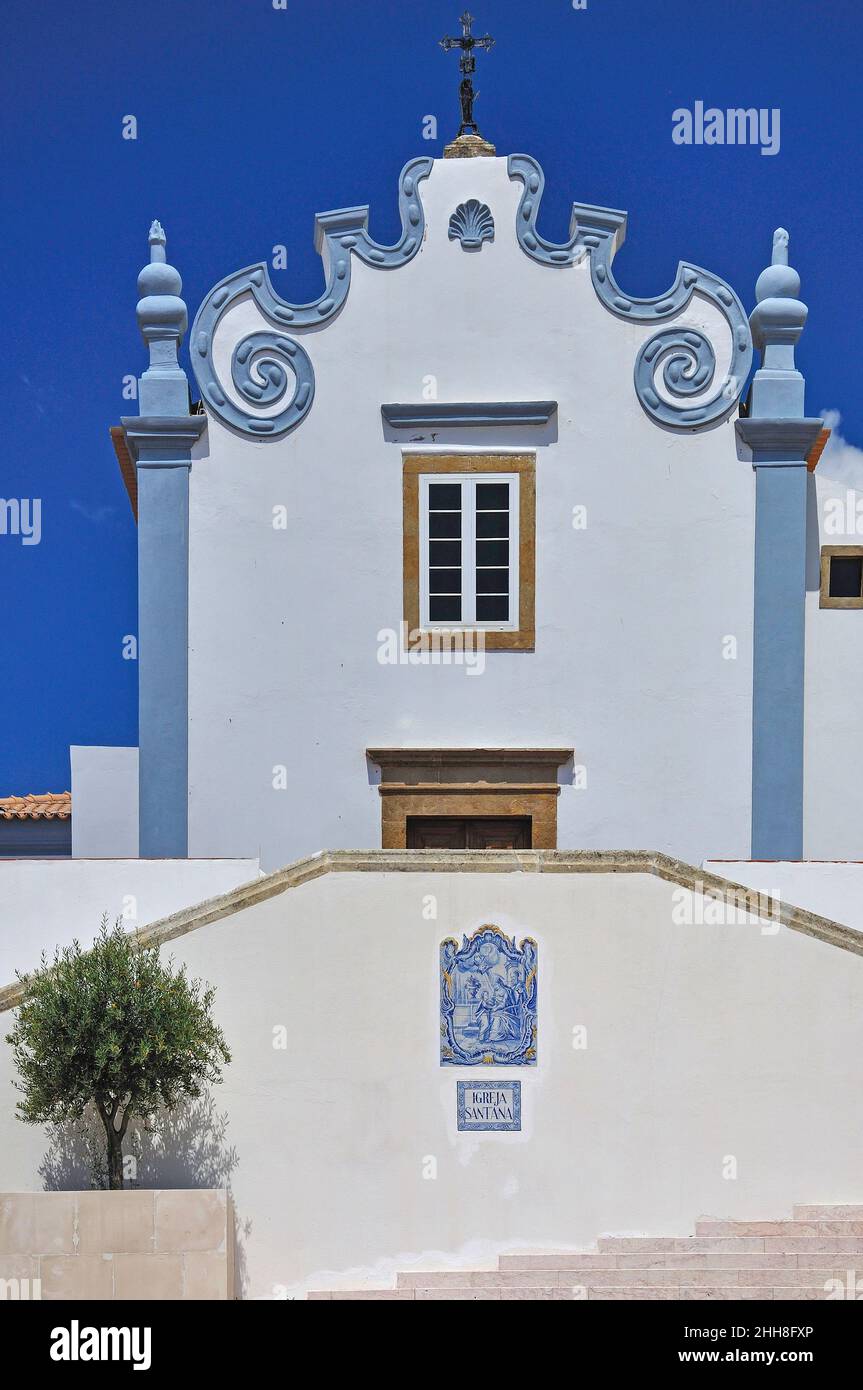 Igreja Sant'Ana Church, Albufeira, Algarve Region, Portugal Stock Photo