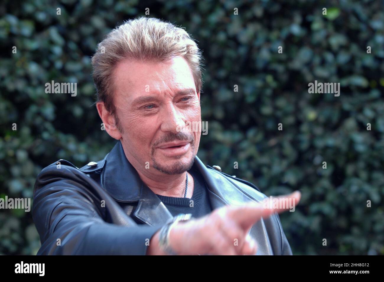 Milan Italy 2007-10-15 :  Johnny Hallyday during photo session at the Principe di Savoia Hotel Stock Photo