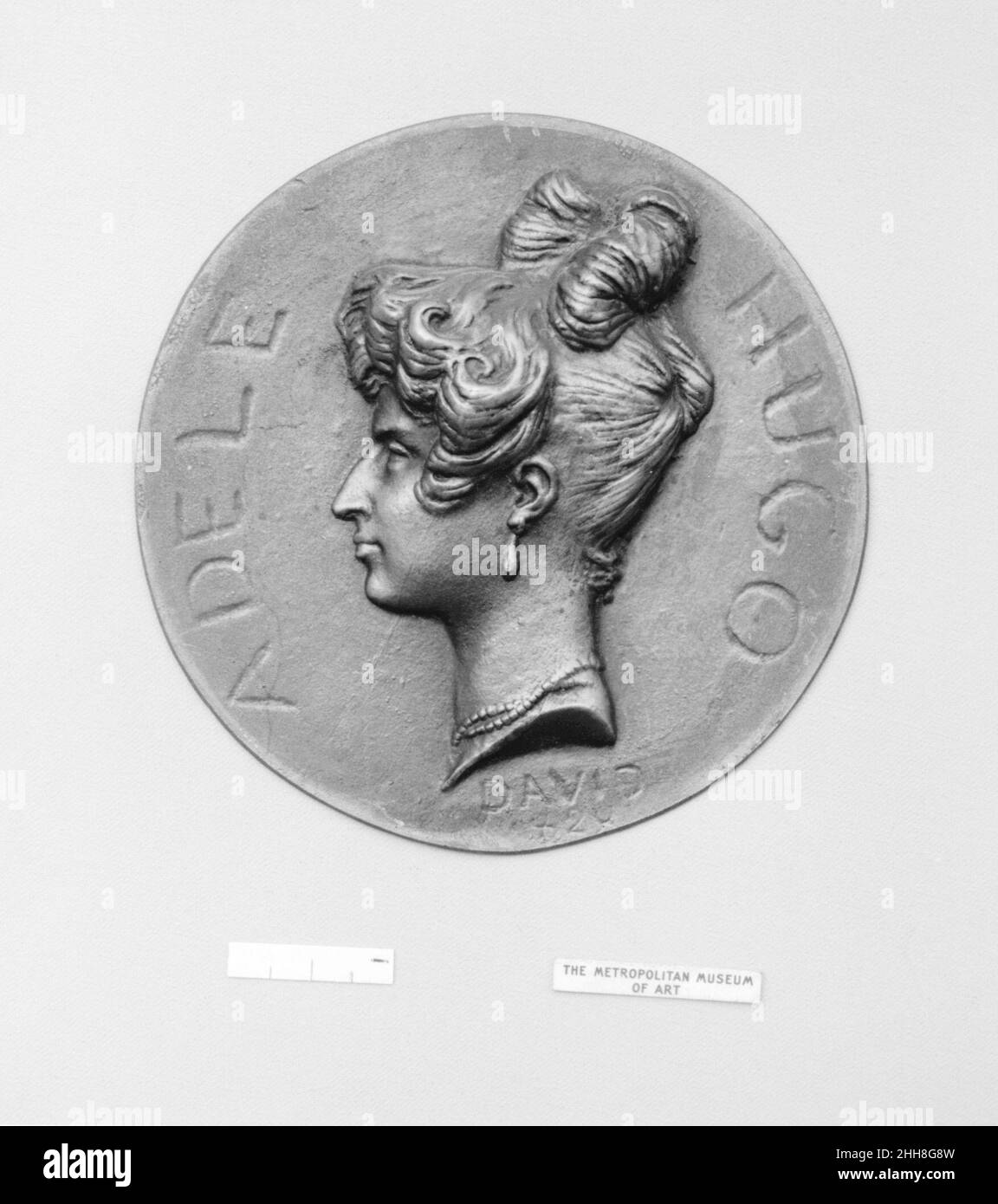 Adèle Hugo (née Foucher, wife of Victor Hugo) (d. 1868) 1828 Pierre Jean David d'Angers French Pierre-Jean David d’Angers was the most prolific and one of the most important French sculptors of the first half of the nineteenth century. Throughout his almost fifty-year career (1819–1856) David remained true to his conviction that sculptural monuments dedicated to the achievements of great men and women most permanently and vividly express the greatness of a people. He continuously sought commissions for monuments portraying historical and contemporary figures whom he admired in order to commit Stock Photo