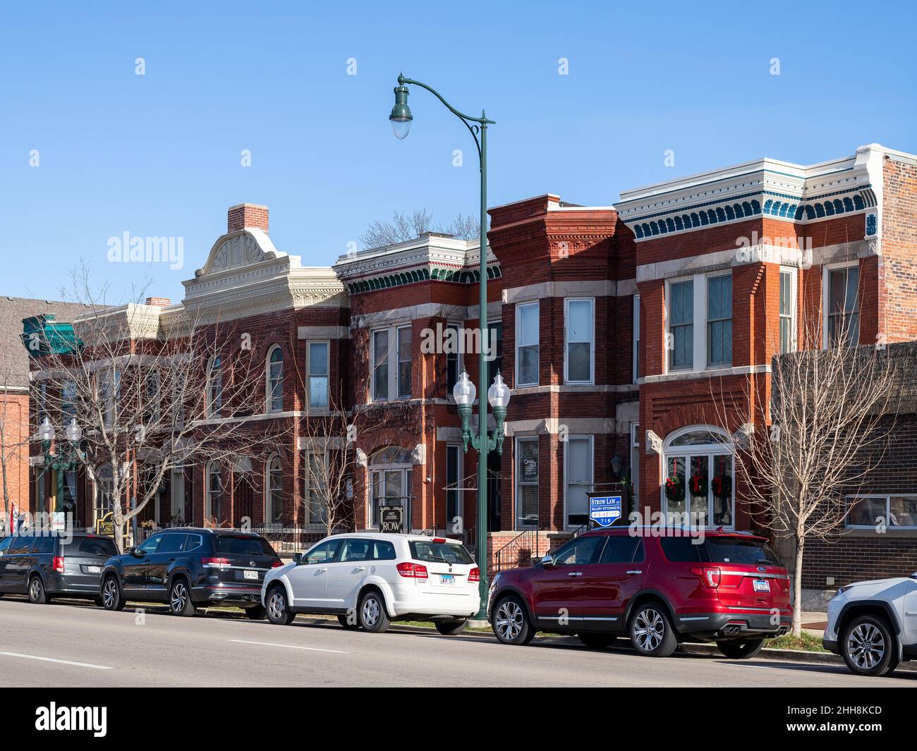 Historic rowhouses in Ottawa Illinois Stock Photo Alamy