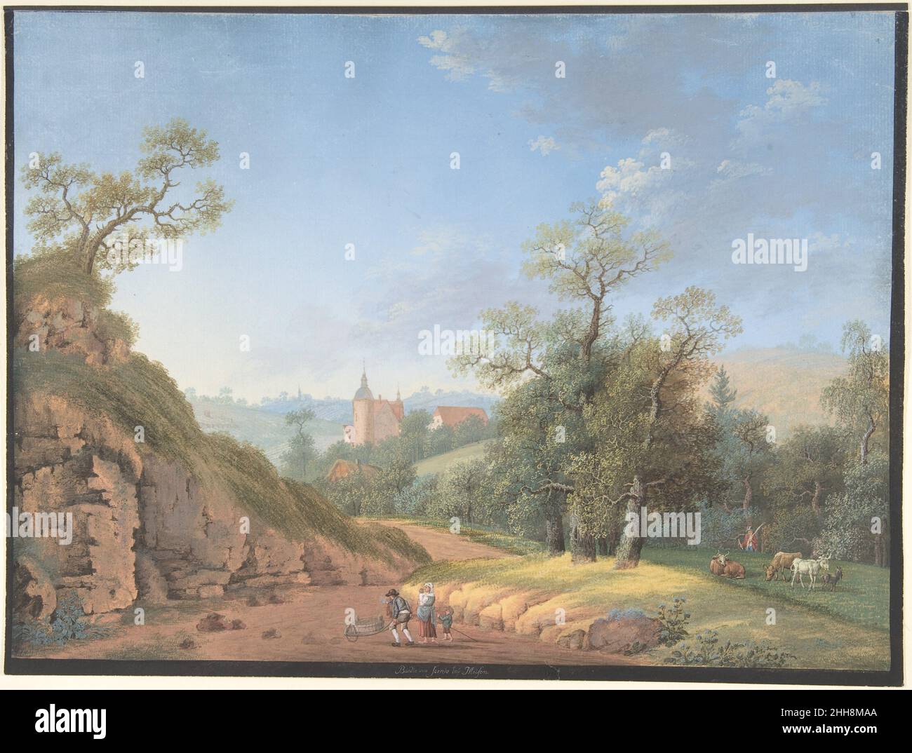 Peasant Family in a Landscape late 18th19th century Johann Friedrich