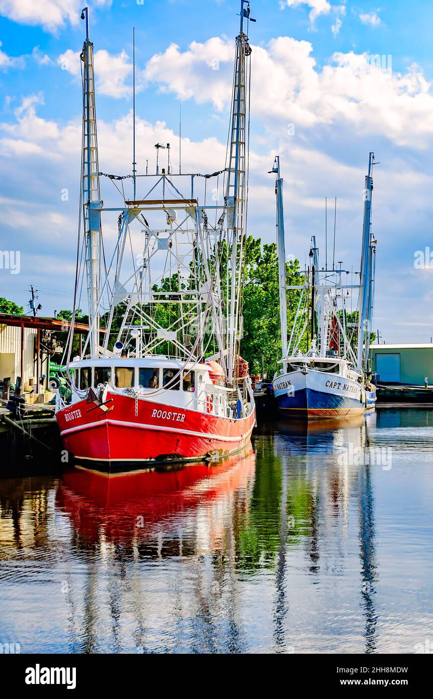 Shrimp boats are pictured, April 27, 2021, in Bayou La Batre, Alabama