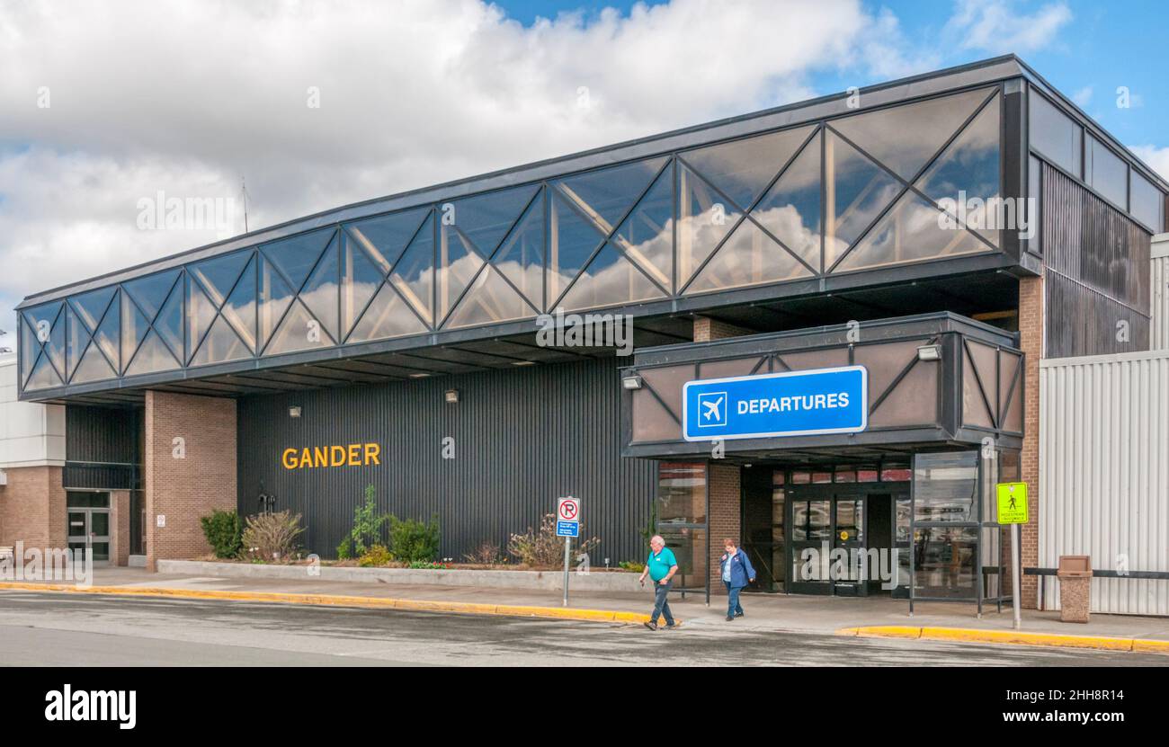Gander Airport Departures, Newfoundland. Stock Photo