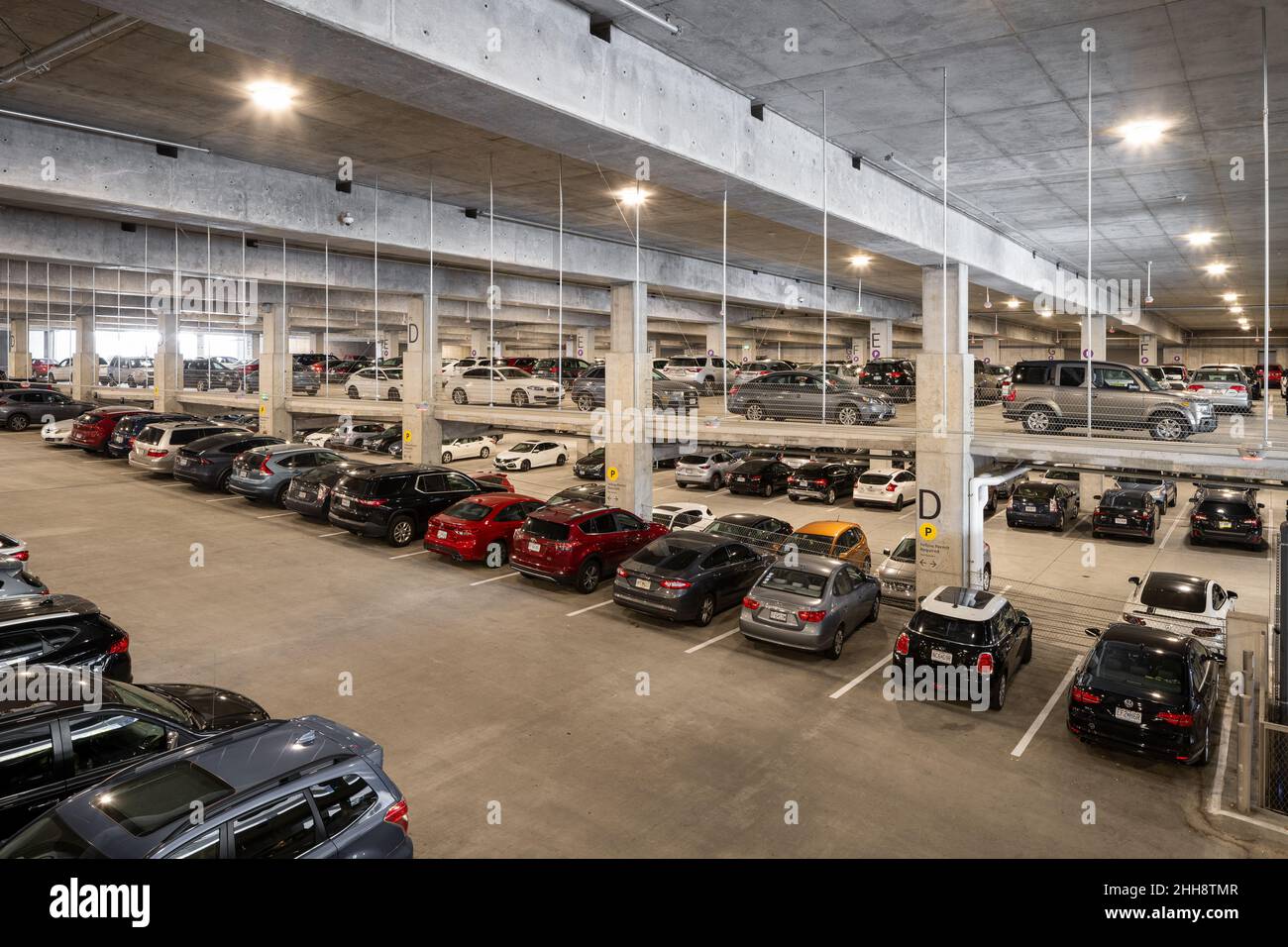 Underground parking garage at Washington University in St. Louis campus