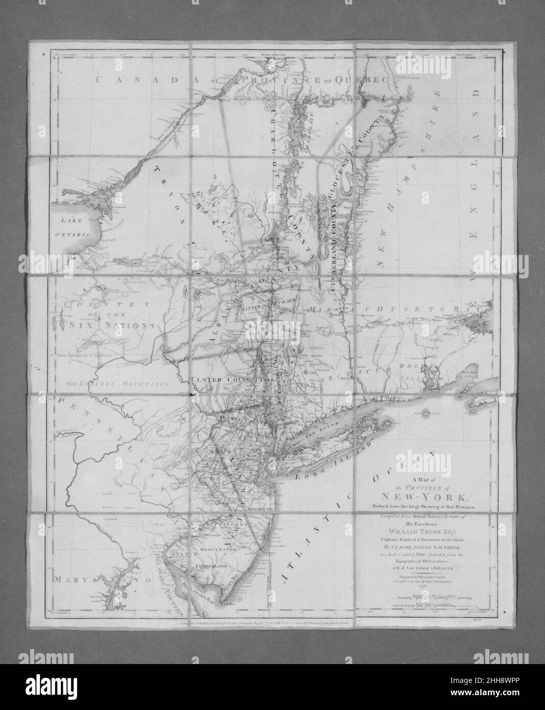 Map of the Province of New York - Map Of The Province Of New York 1776 William Faden The Younger British Map Of The Province Of New York 1776 Ink On Paper Mounted On Canvas Made In London England 2HH8WPP