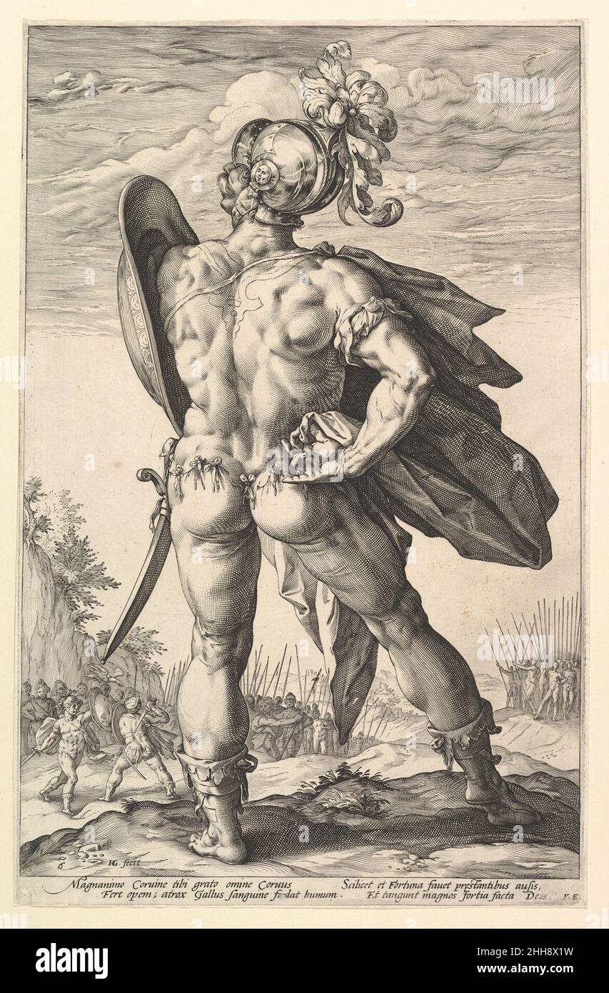 Valerius Marcus Valerius, from the series The Roman Heroes 1586 Hendrick ...