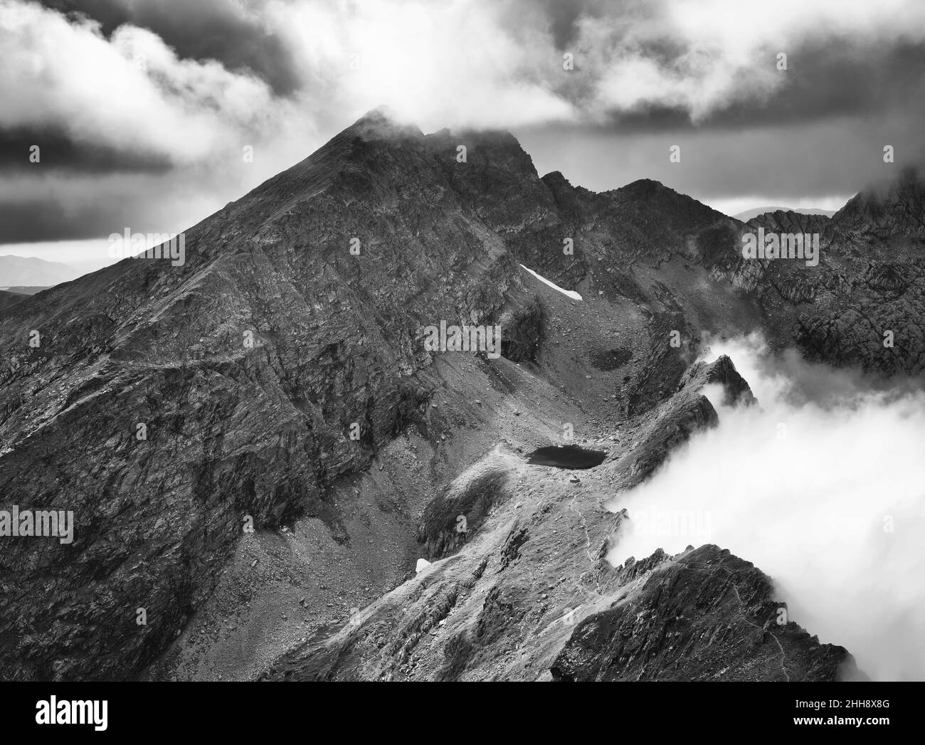 Alpine landscape in the Fagaras Mountains, Romania, Europe Stock Photo