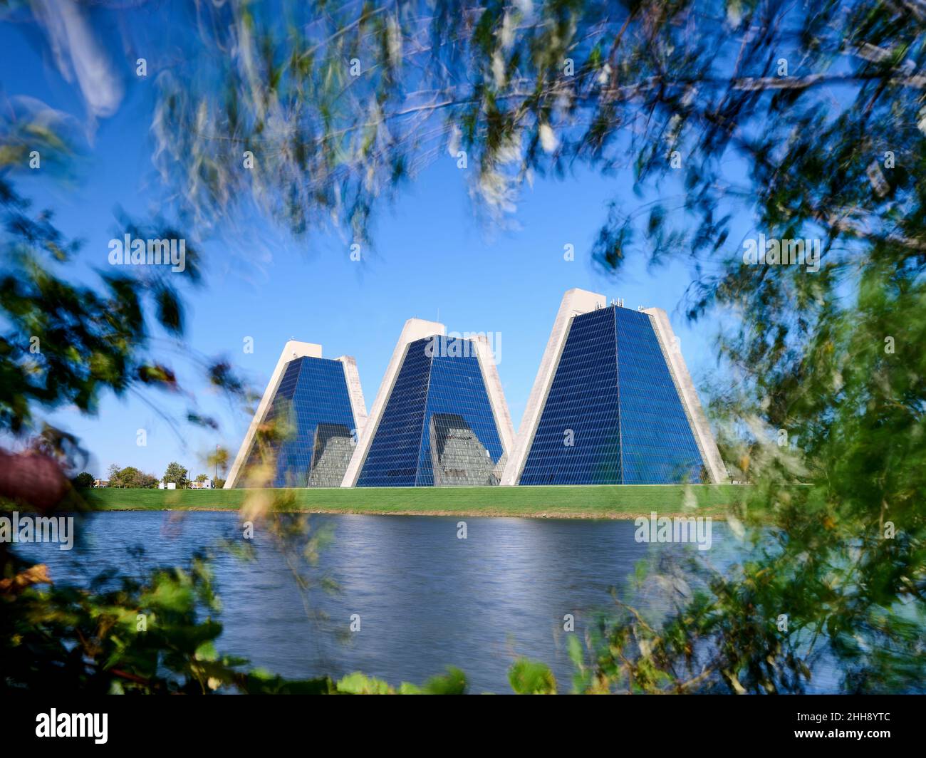 The Pyramids designed by Kevin Roche Stock Photo