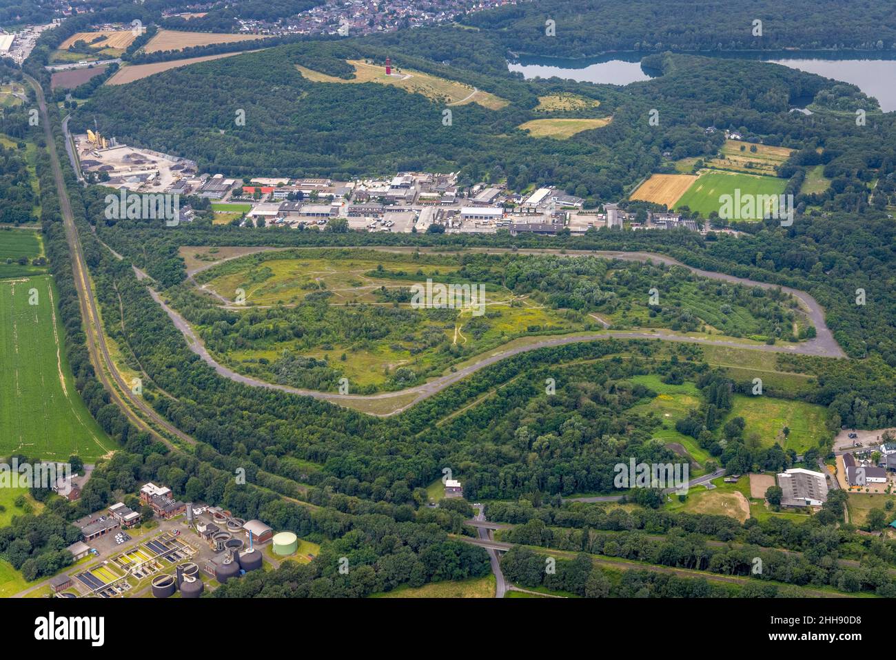 Aerial photograph, brownfield site Bergehalde Lohmannsheide an der