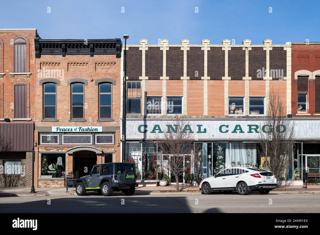 Buildings in downtown LaSalle Illinois Stock Photo