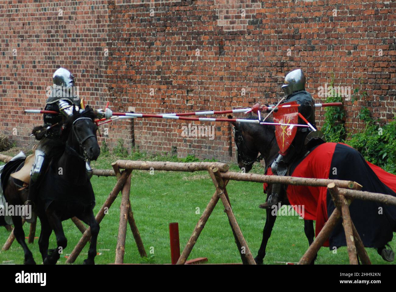 Medieval knights jousting during a renaissance fair Stock Photo Alamy