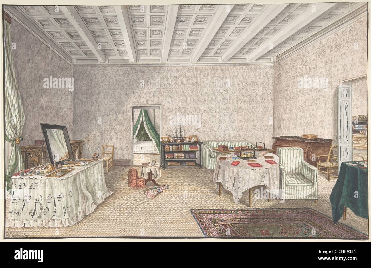Design for interior ca. 1830 Charles de Brocktorff Danish. Design for ...