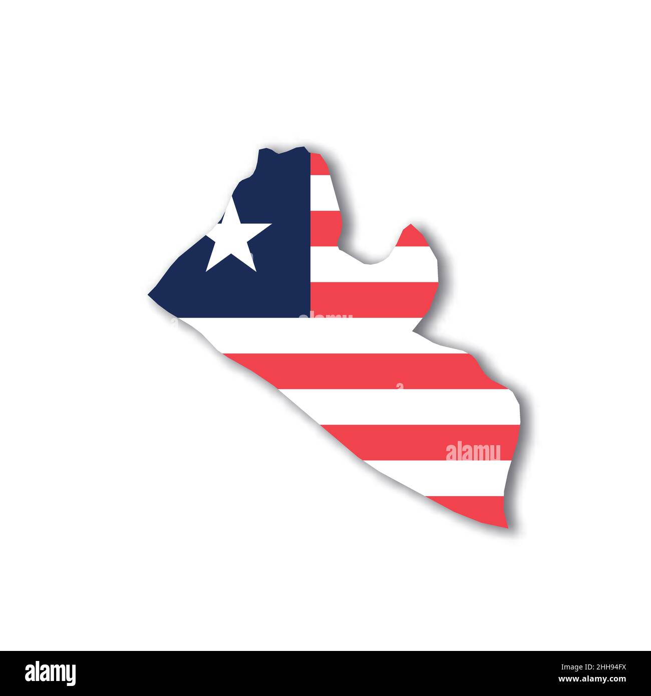 Liberia flag in map Stock Vector Images - Alamy
