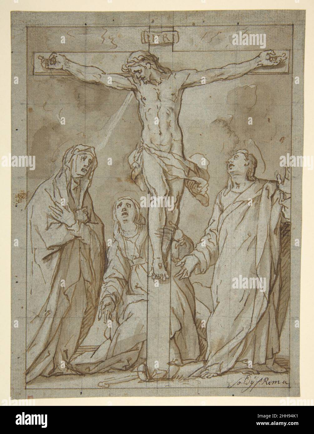 Christ Crucified, Attended by the Virgin, Saint Mary Magdalen, and ...