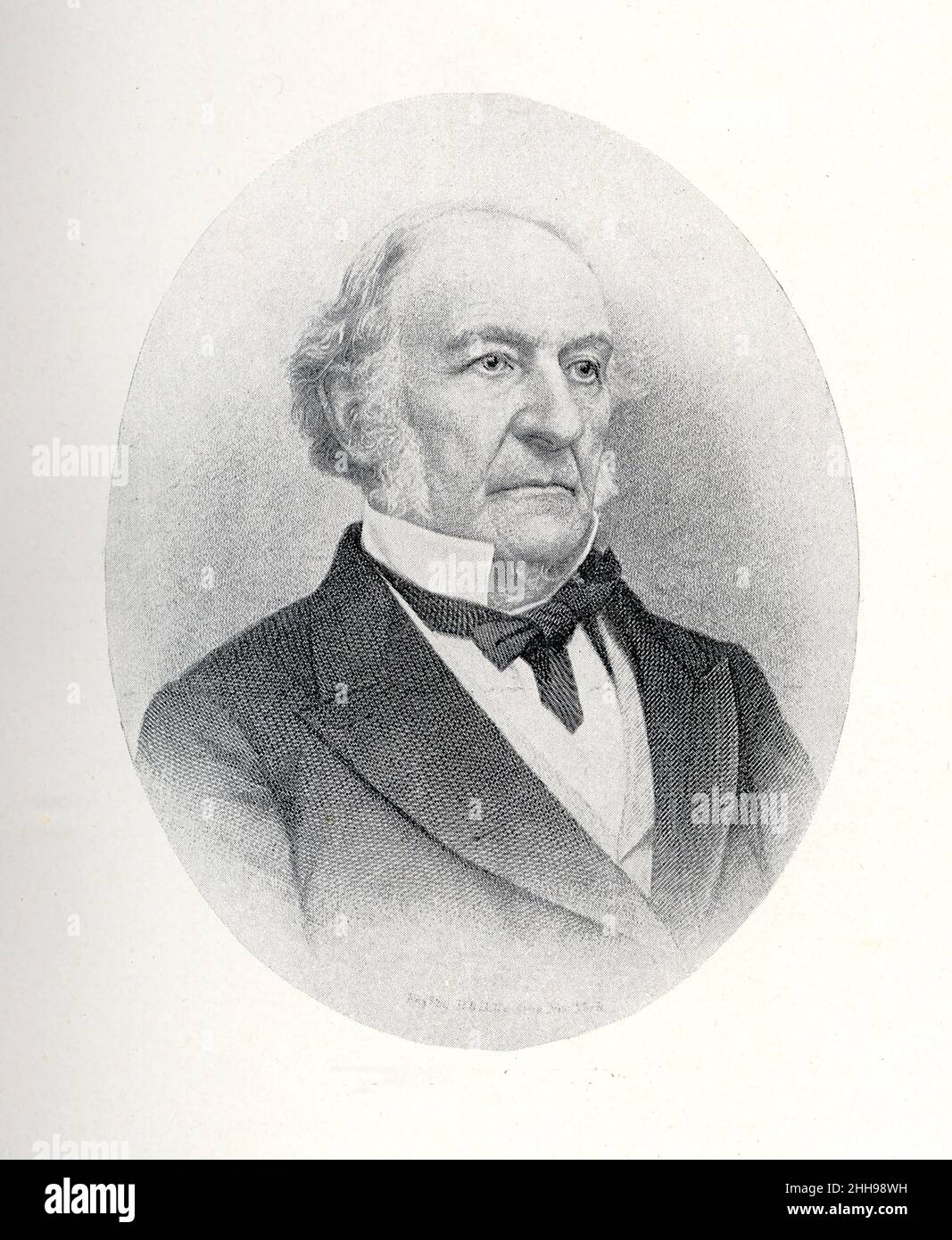 William E. Gladstone (1809-1898) was a British liberal politician. In early 1886, he proposed his First Irish Home Rule Bill. This bill was the first major try to pass a self-governing rule for Ireland and the Kingdom of Great Britain. The Bill failed. In 1893, Gladstone  introduced his Second Home Rule Bill, Another name for these bills were: Government of Ireland Bill of 1886, Government of Ireland Bill of 1893. The second passed in the House of Commons, but was vetoed in the House of Lords. Stock Photo