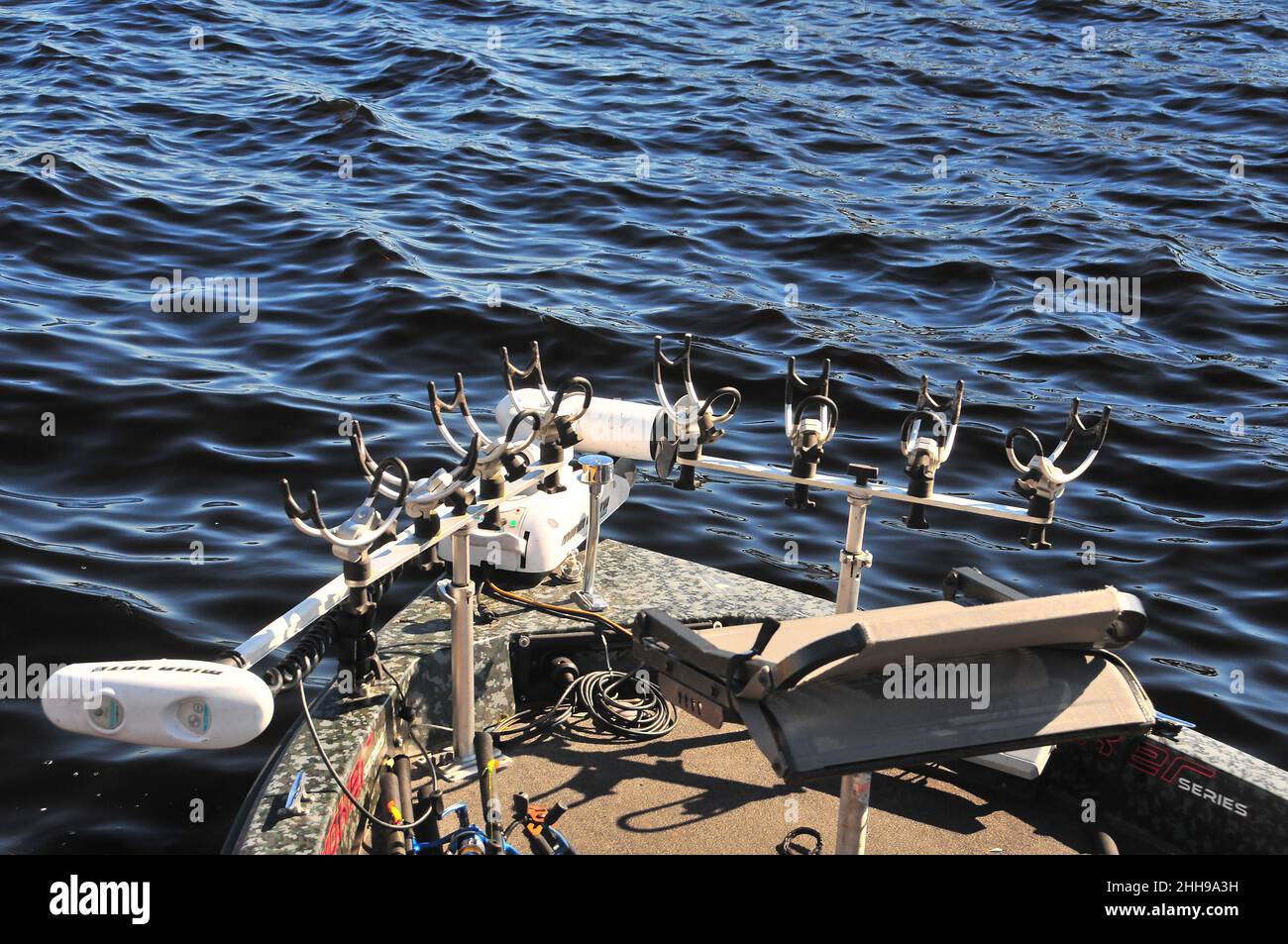 Electronics, trolling motors, rod holders, PowerPoles and a comfortable  boat are vital to successful crappie fishing Stock Photo - Alamy