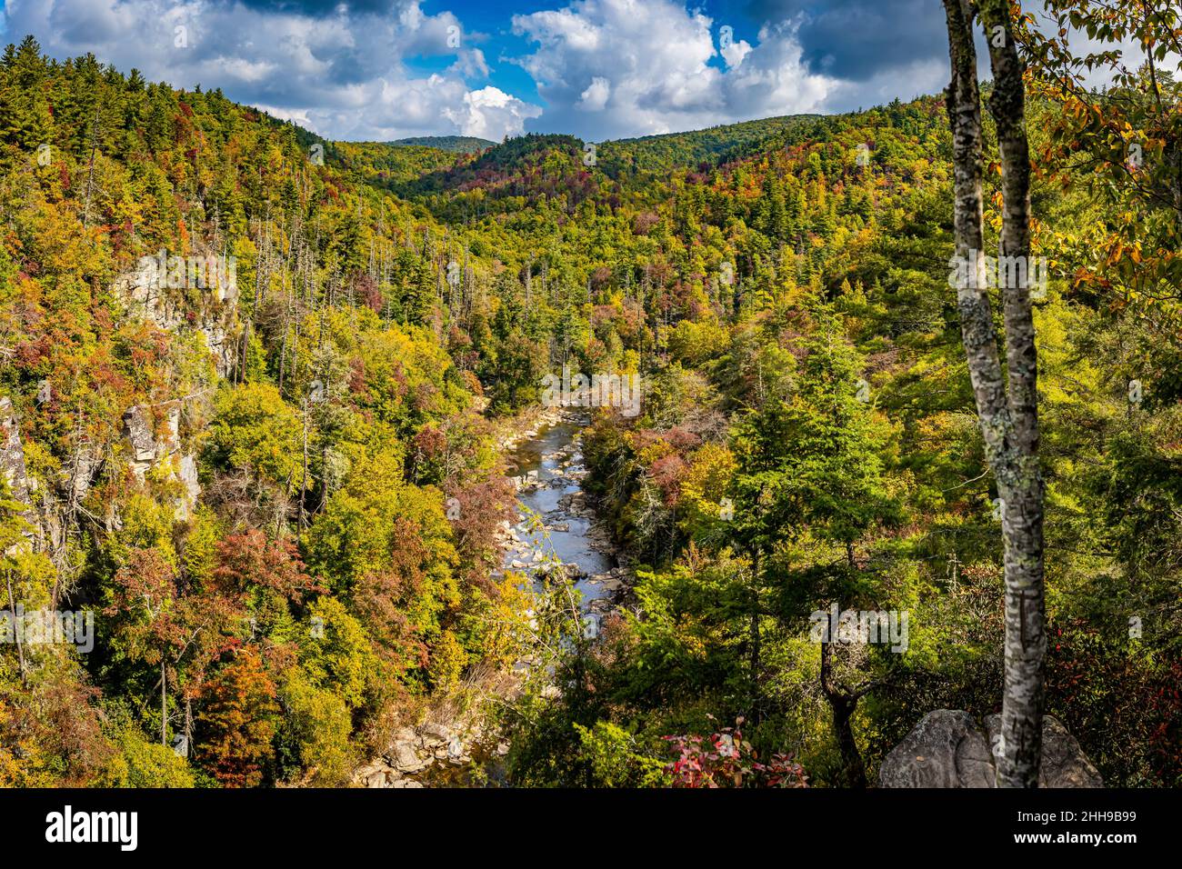 Linville Falls is the most famous and popular waterfall in the Blue Ridge Mountains owing