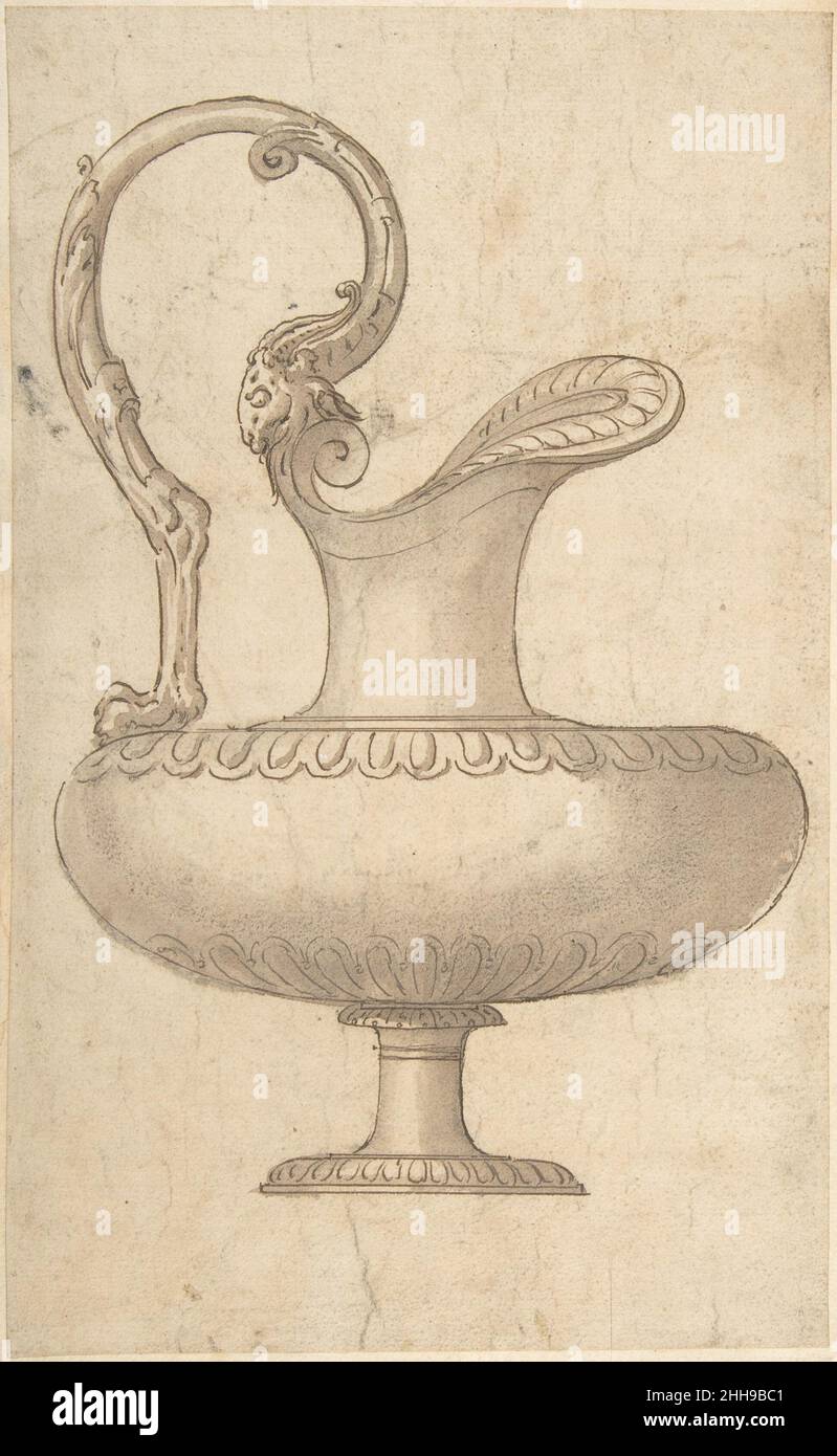 Drawing of a Ewer in Antique Style early 16th century Giulio Romano ...