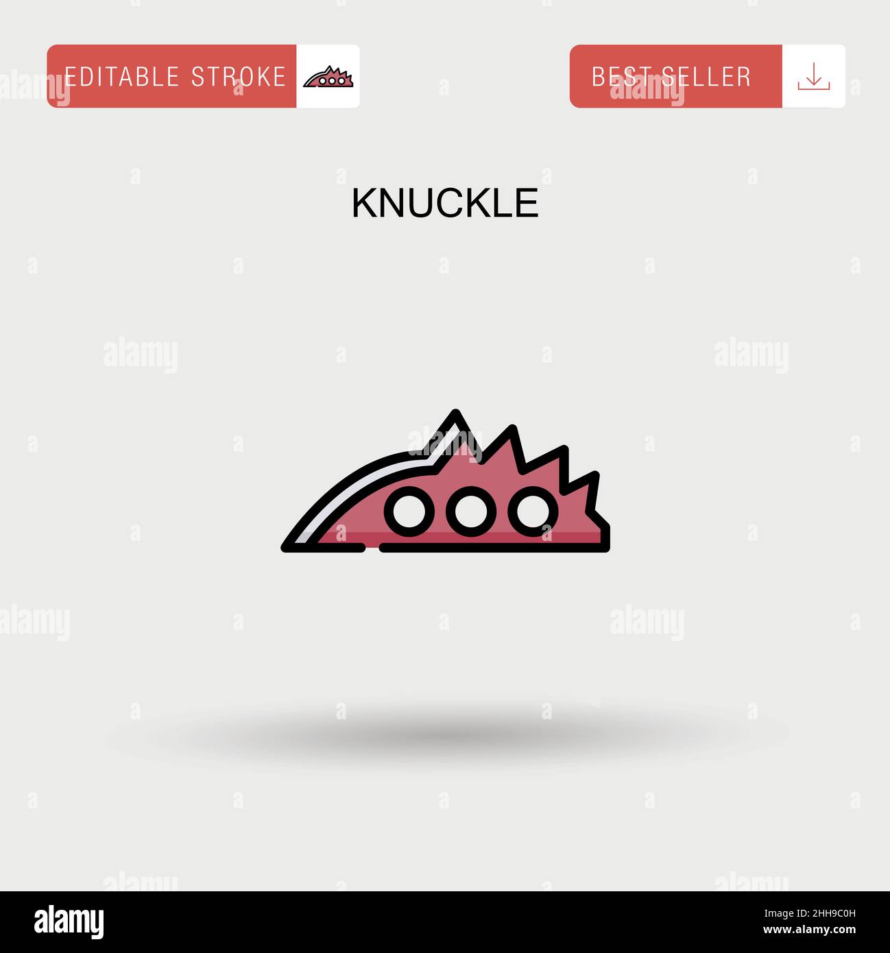 Knuckle Simple vector icon. Stock Vector