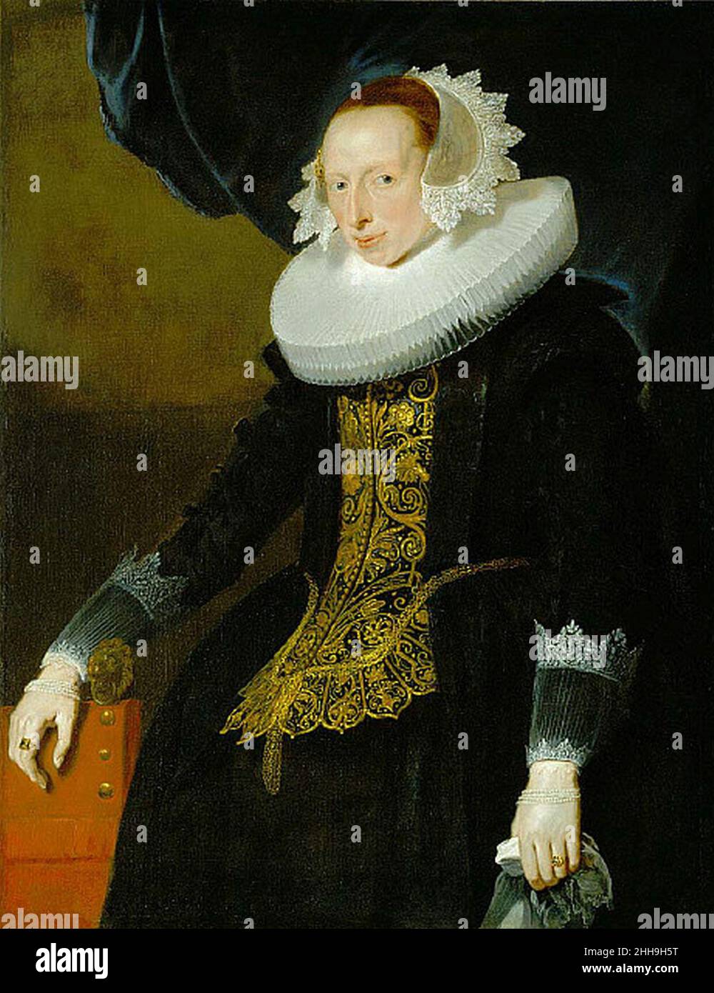 Pieter Claesz. Soutman - Portrait of a Woman. Stock Photo