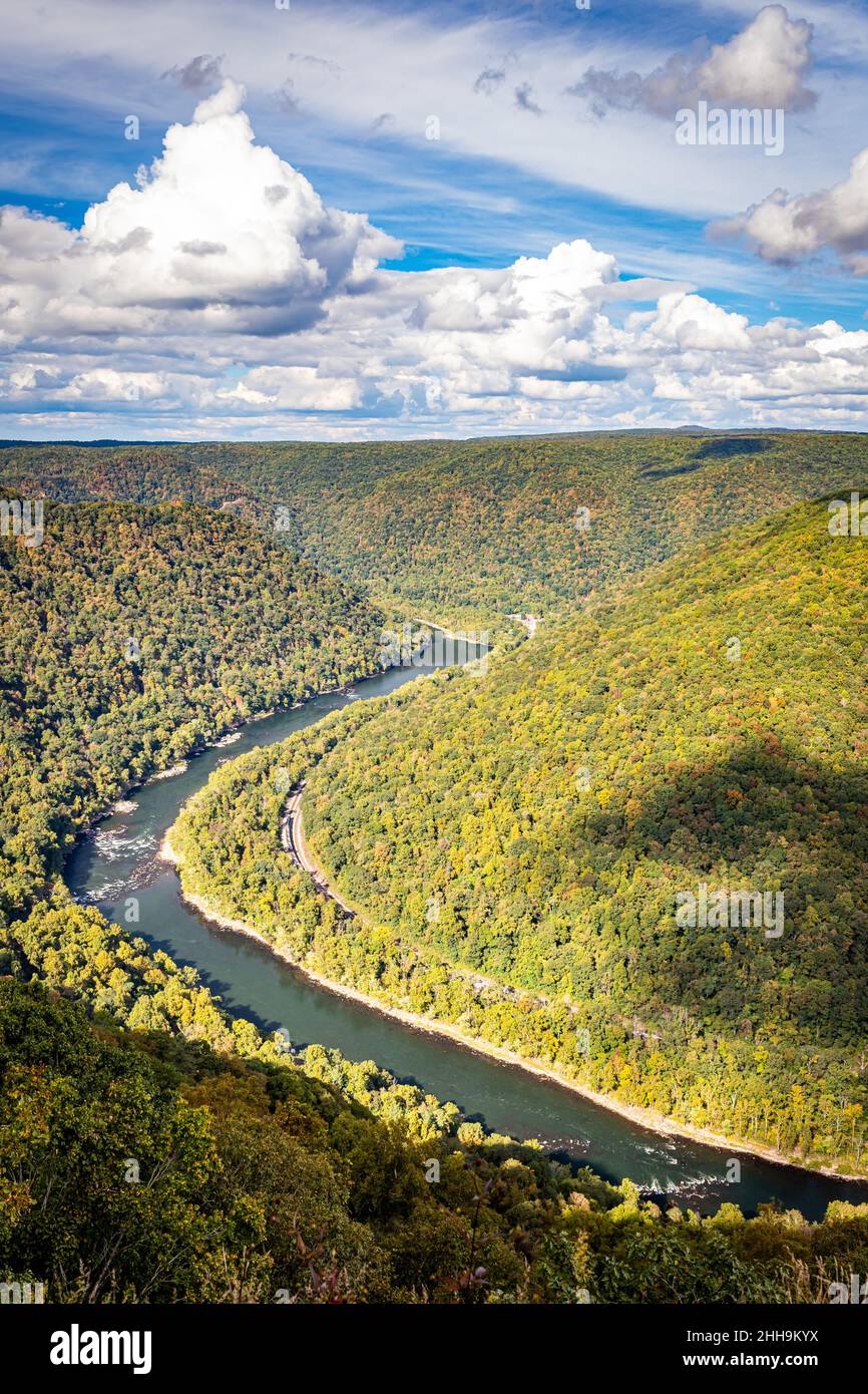 The famous Grandview Overlook of the New River at New River