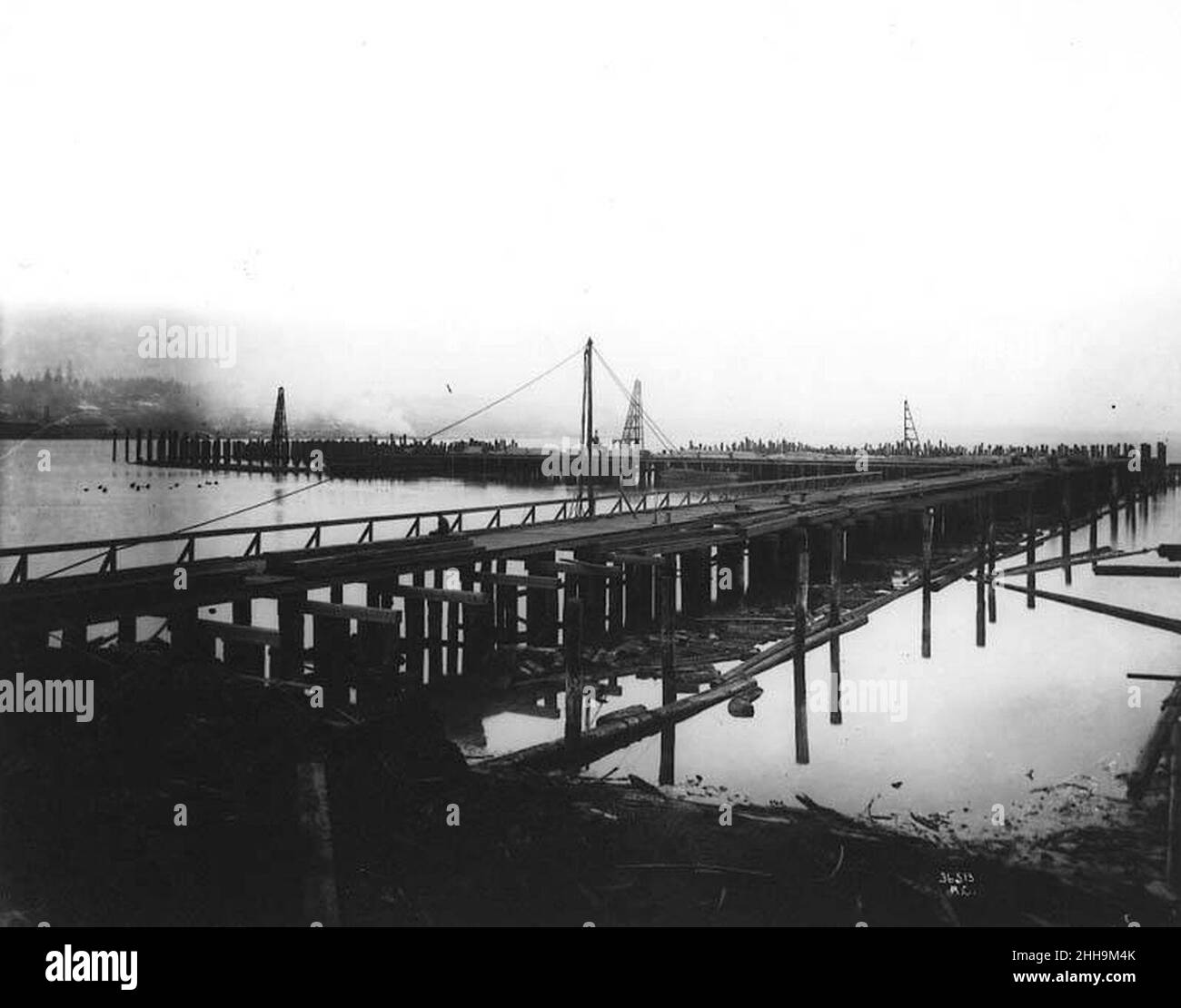 Sloan Shipyard Corporation docks, March 2, 1917 Stock Photo