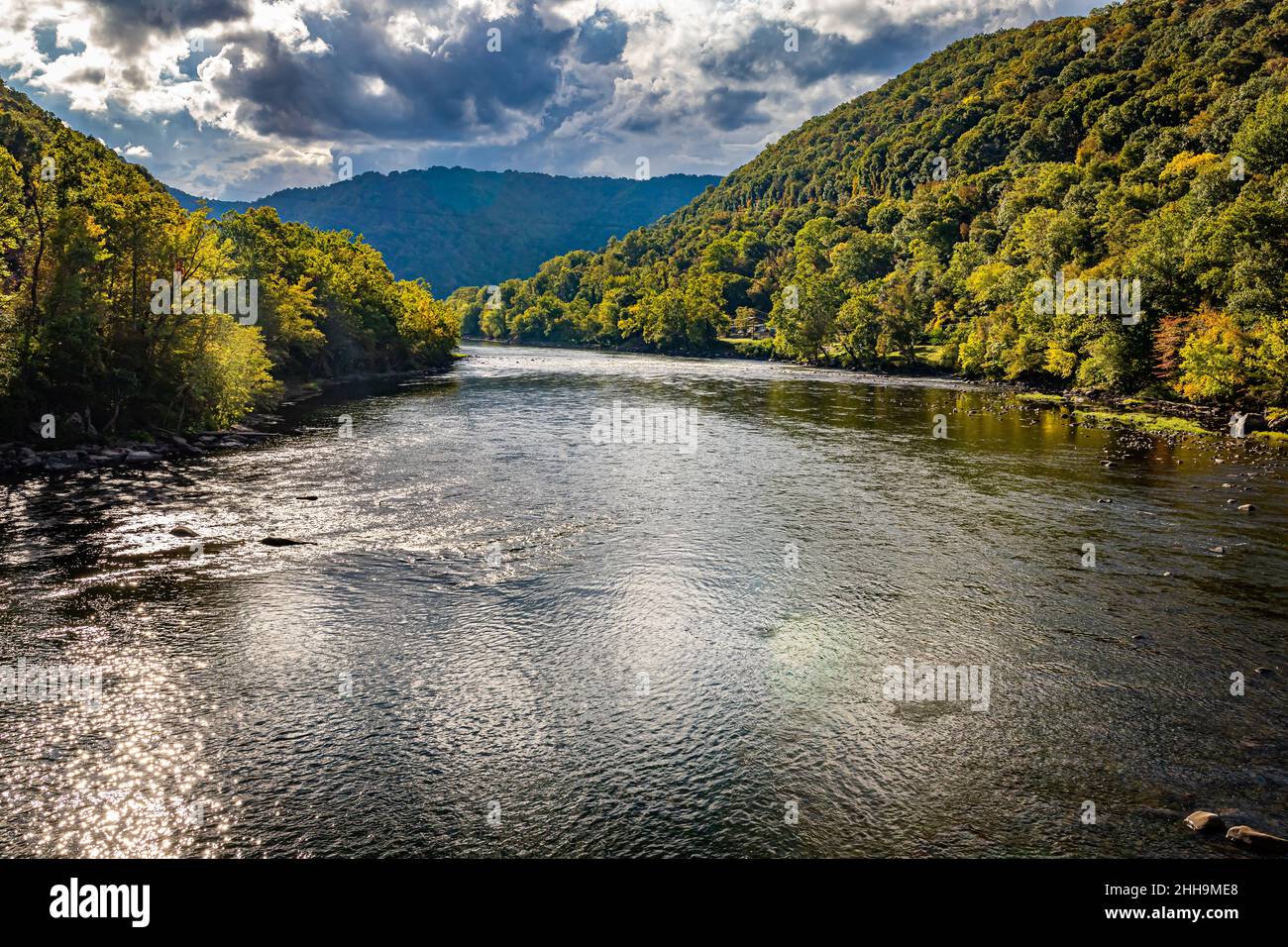 The New River passes by Prince West Virginia near the New River Gorge ...