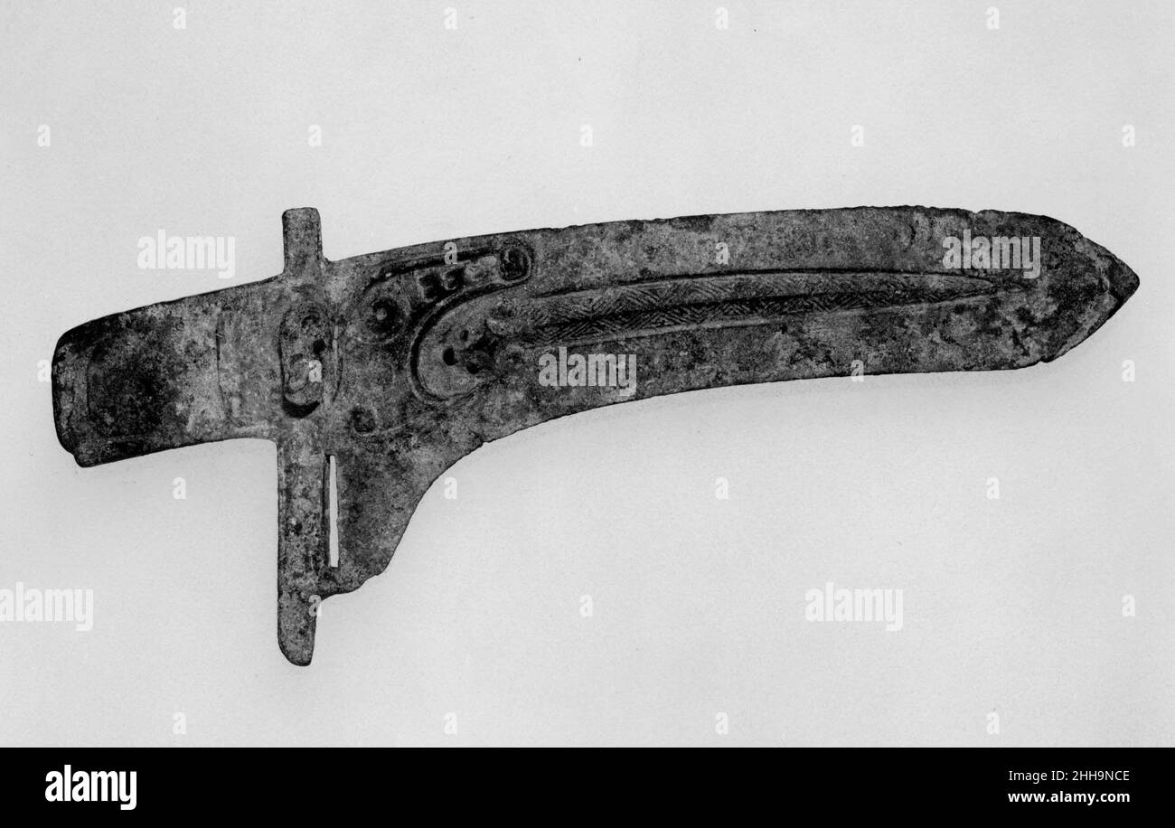 Dagger-Axe 10th–9th century B.C. China. Dagger-Axe. China. 10th–9th century B.C.. Bronze. Western Zhou dynasty (1046–771 B.C.). Metalwork Stock Photo