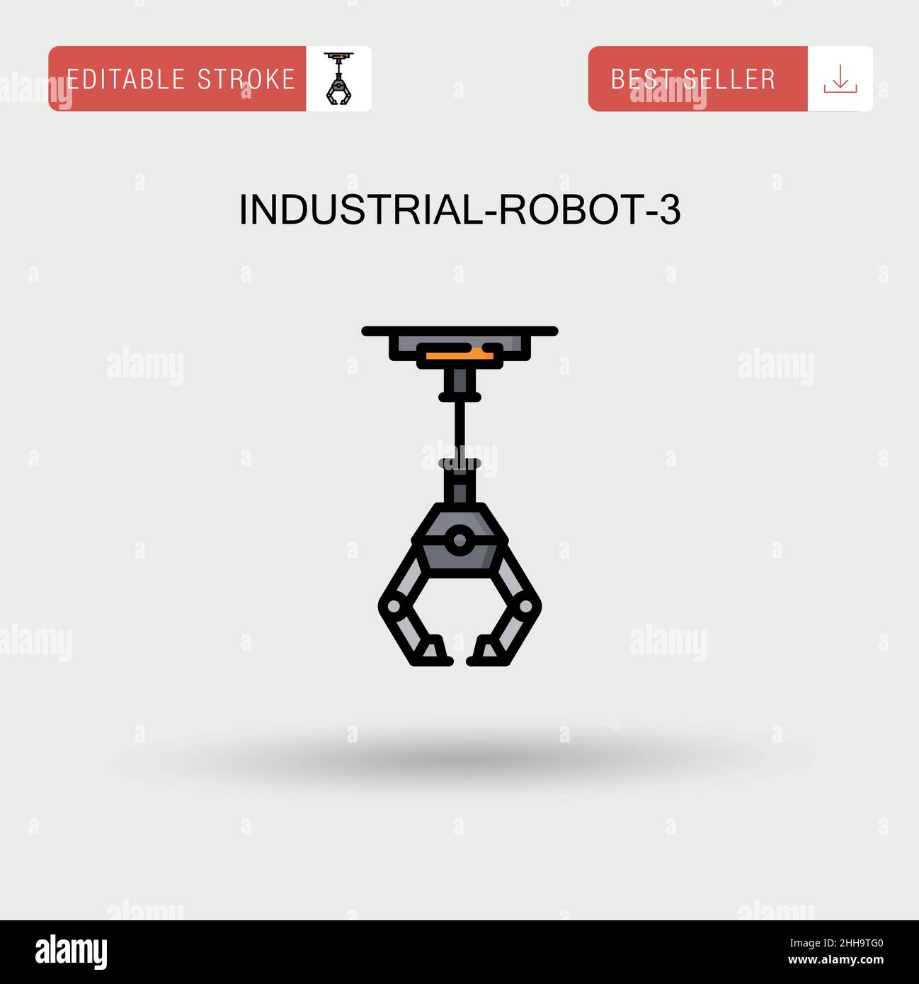 Industrial-robot-3 Simple vector icon. Stock Vector