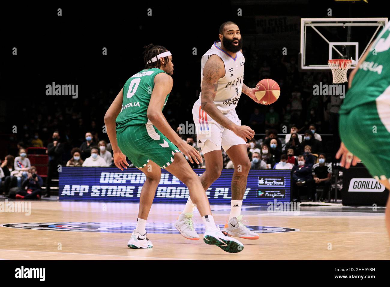 Kyle O'QUINN (7) of Paris Basketball during the French championship,  Betclic Elite Basketball match between Paris Basketball and Nanterre 92 on  January 23, 2022 at Halle Georges Carpentier in Paris, France -