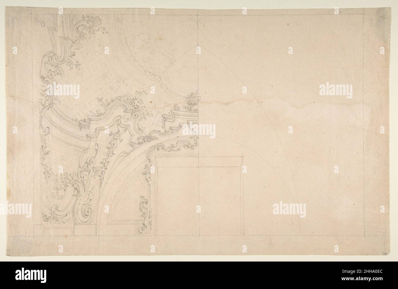 Design for Ceiling 18th century Workshop of Leonardo Marini Italian. Design for Ceiling  365491 Stock Photo