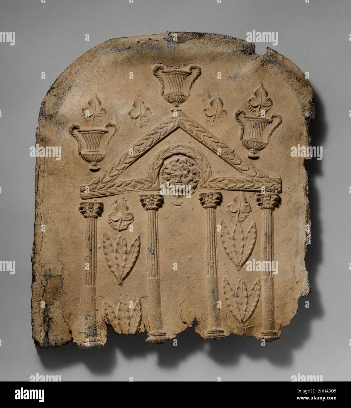 Lid and end panels of a lead sarcophagus late 2ndmid 3rd century A.D