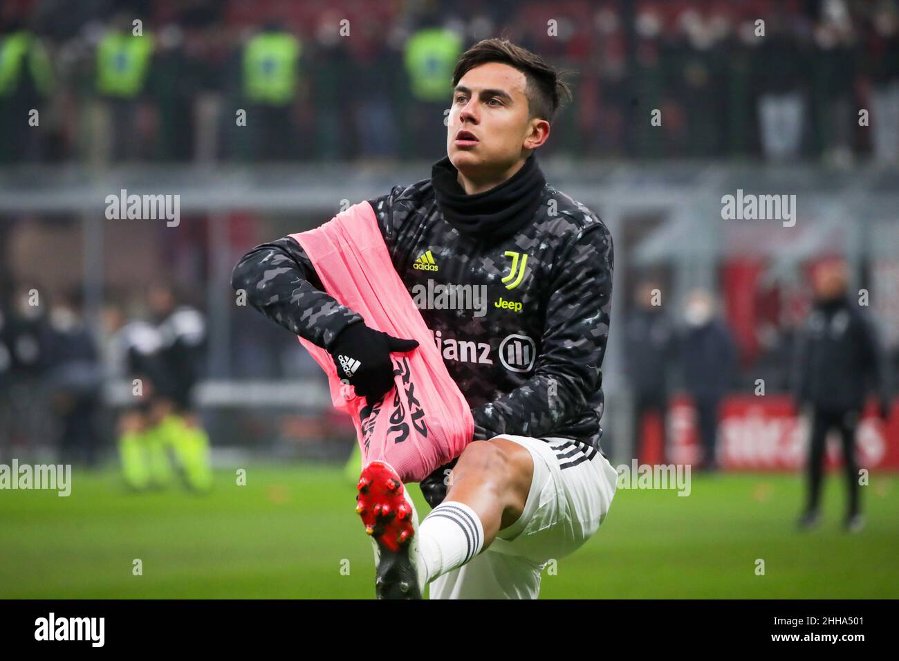 Paulo Dybala of Juventus FC prior to Serie A match between AC Milan vs  Juventus FC on January 23, 2022 at the Giuseppe Meazza stadium in Milano,  Italy Credit: Live Media Publishing