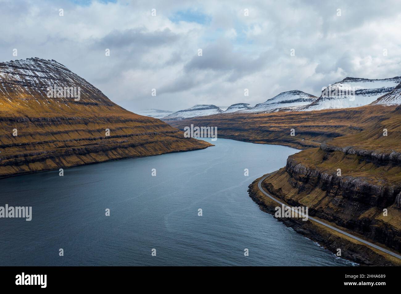 Whatever caused this unique, almost lunar landscape with distinctive graduations on the mountain-side, it’s nature at its best. Stock Photo