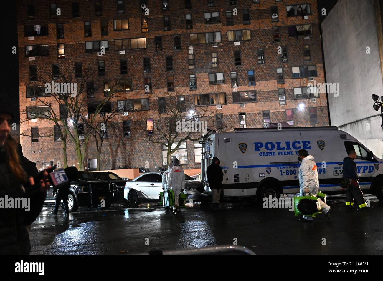 The badly damaged 120 unit apartment complex in the Tremont section of