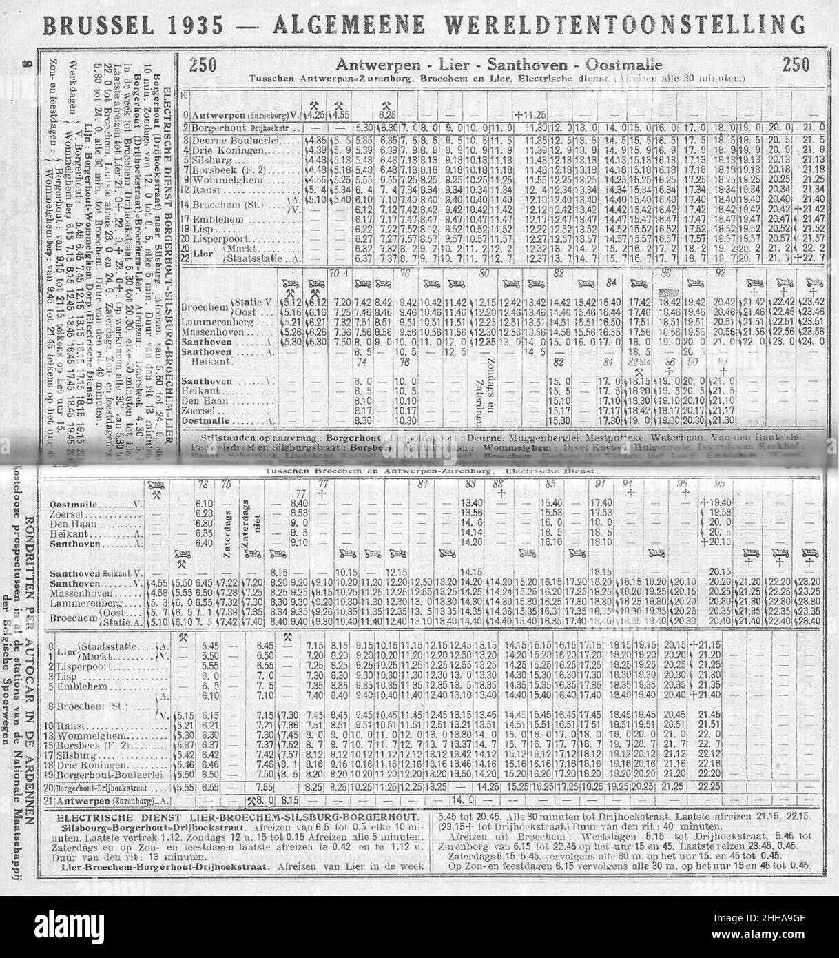 SNCB-NMBS Official Timetable Summer 1933 - 250 Stock Photo - Alamy