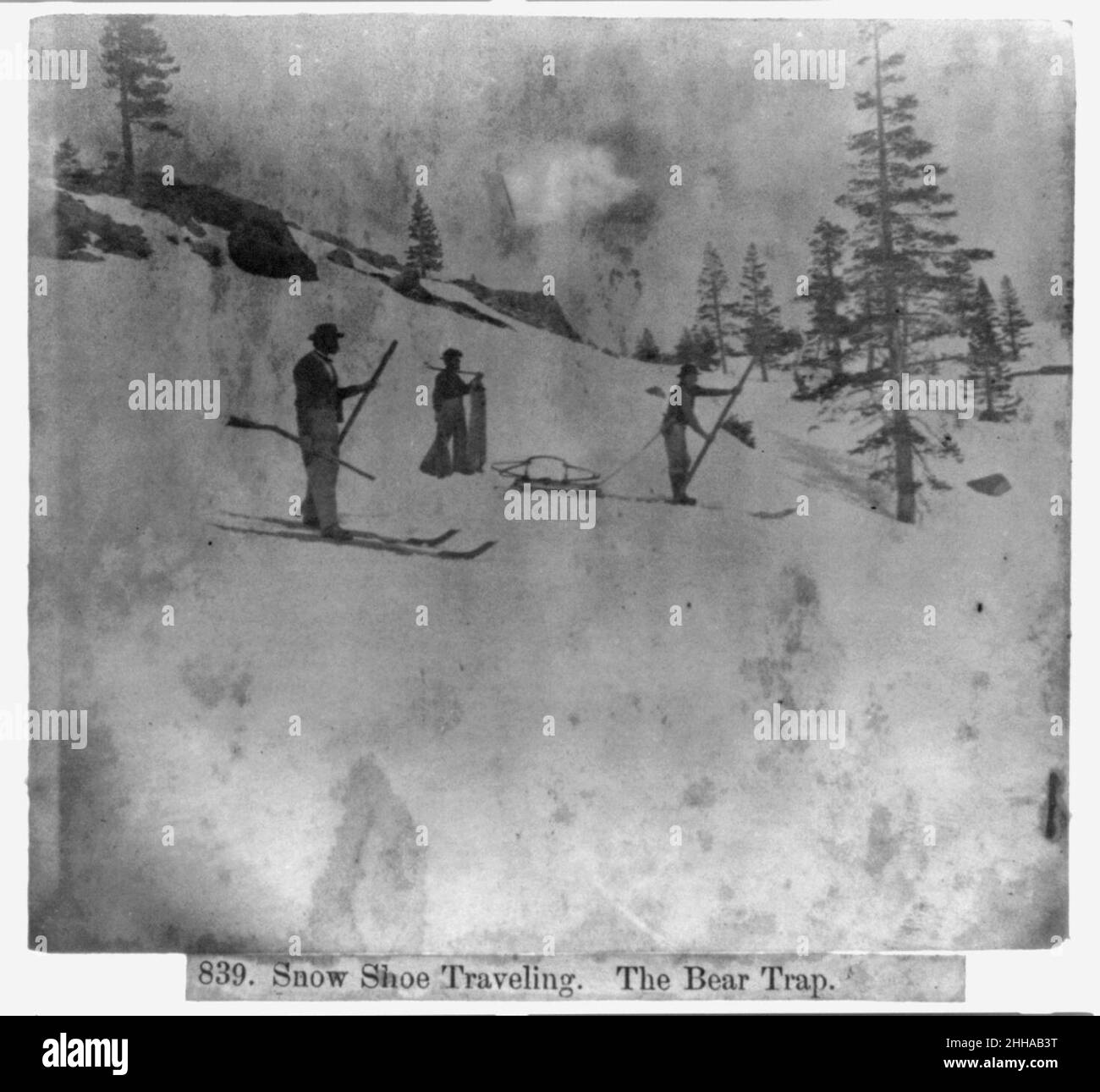 Snow shoe travelling The Bear Trap Stock Photo Alamy