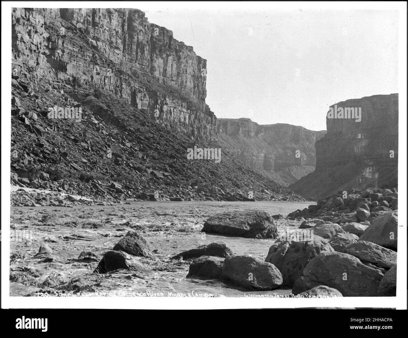Soap Creek Rapids, Colorado River, Marble Canyon, ca.1930 Stock Photo
