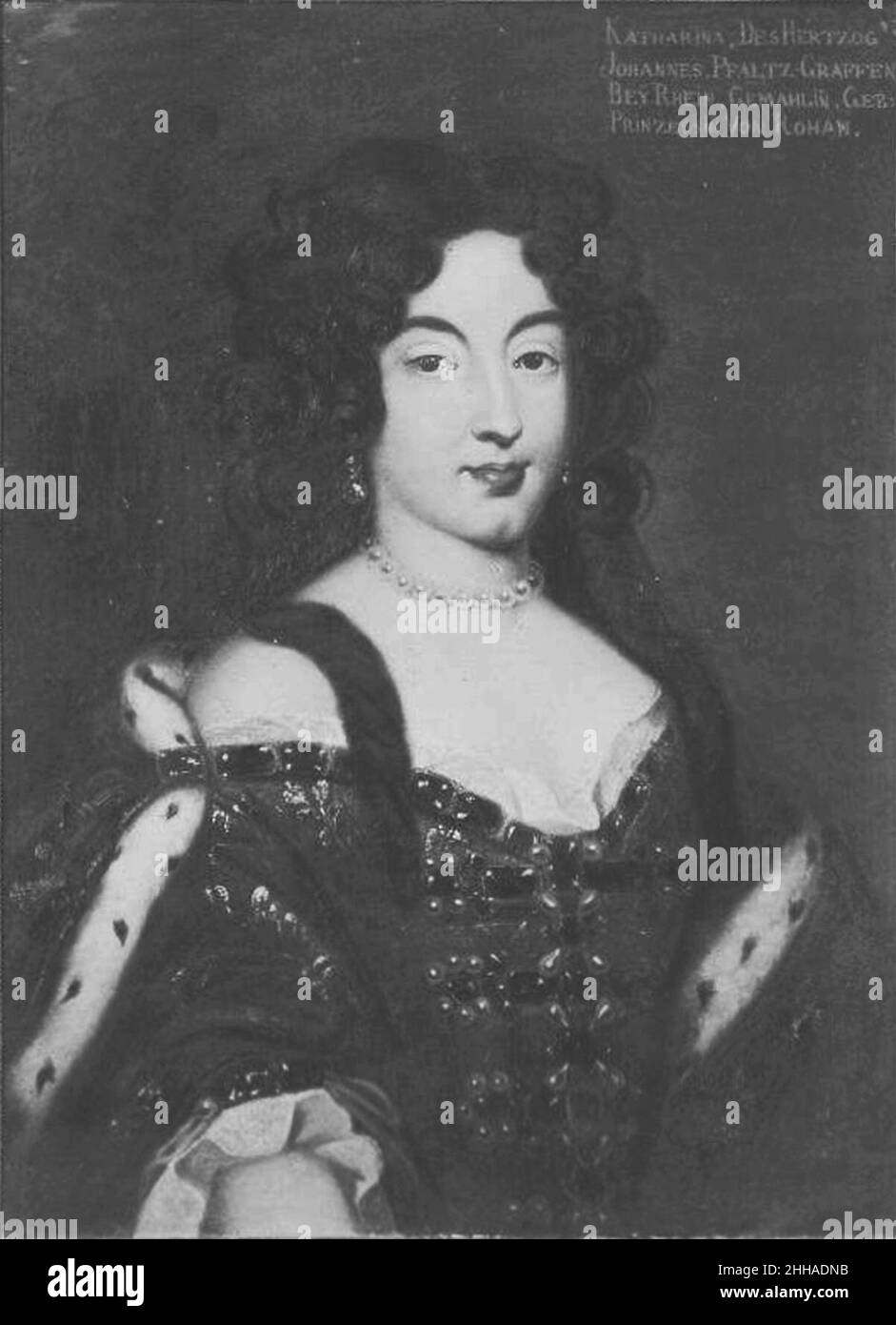So-called portrait of Catherine de Rohan, Countess Palatine of Zweibrücken. Stock Photo