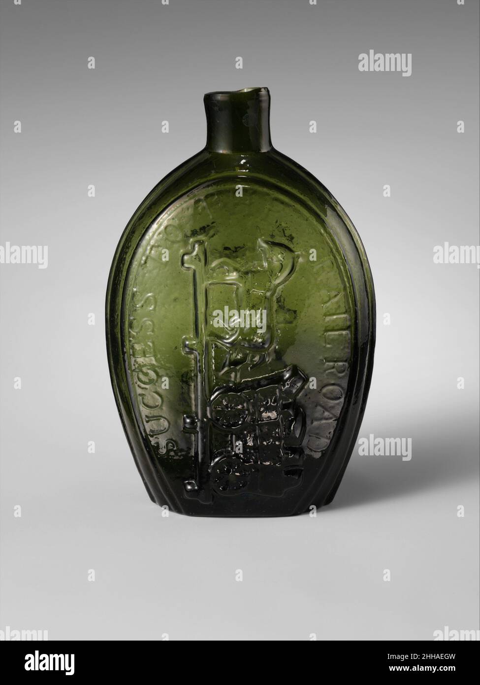 Flask 1835–40 Mount Vernon Glass Works. Flask  3743 Stock Photo