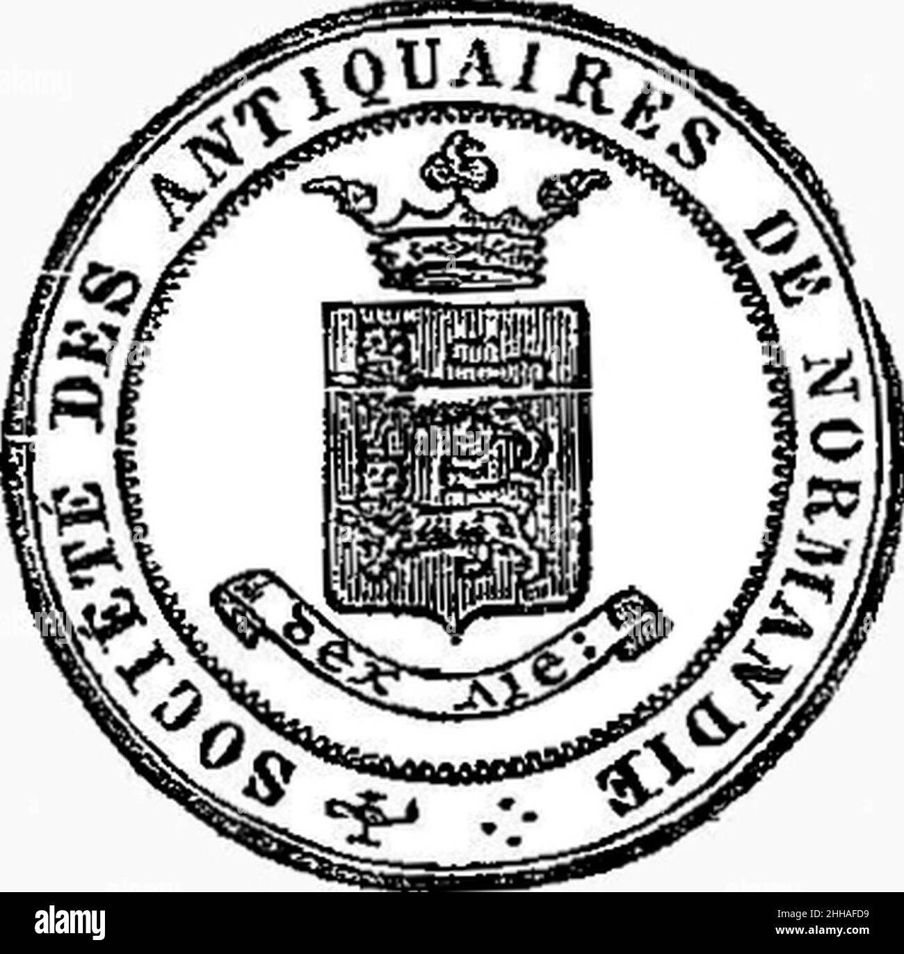Société des antiquaires de Normandie seal Stock Photo Alamy